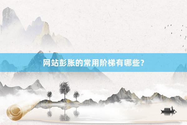 网站彭胀的常用阶梯有哪些？